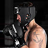 Боксерський шолом Phantom APEX Open Face Head Protection Black (капа в подарунок), фото 8