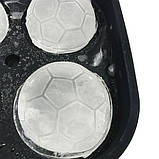 Форма для льоду футбольний м'яч силіконова, Ємності для льоду з кришкою, прикольні, фігурні, куля, 4шт, фото 7