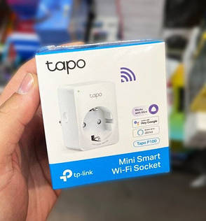 Розумна смарт розетка TP-Link Tapo P100 Wi-Fi 1-pack мережевий фільтр Білий, фото 2
