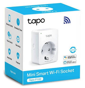 Розумна смарт розетка TP-Link Tapo P100 Wi-Fi 1-pack мережевий фільтр Білий, фото 3