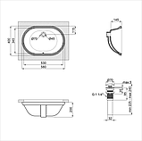 Раковина врізна овальна 9-027, фото 3