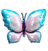 Воздушный шар "Бабочка розово-голубая", 74*100 см