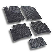 Автокилимки ворсові в салон Accent 2011- комплект текстильних килимків для автомобіля
