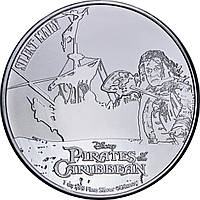 Серебряная монета 1oz Пираты Карибского Моря: Тихая Мэри 2 доллара 2022 Ниуэ