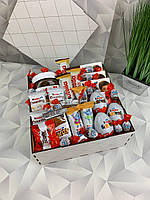 Сладкий подарочный бокс для девушки с конфетками набор в форме квадрата для жены, мамы, ребенка Nbox-69