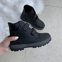 Черевики шкіряні зимові чорні /30623/ 35р