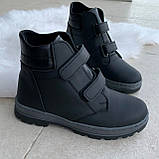 Черевики шкіряні зимові чорні /30623/ 35р, фото 3