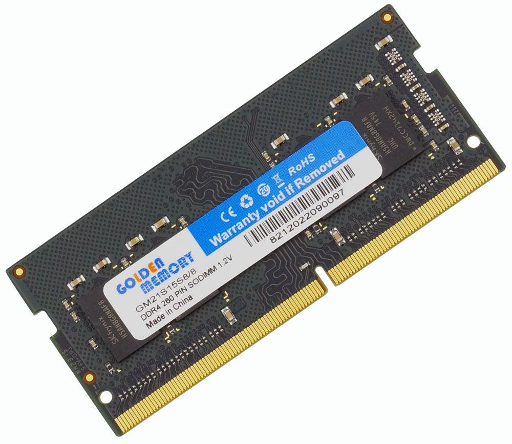 Оперативна пам'ять DDR4 2133MHz 8GB SoDIMM для ноутбука (PC4-17000) — CL15 1.2V Golden Memory GM21S15S8/8