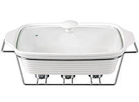 Марміт Kamille Food Warmer керамічна форма 3л mebelime 38см mebelime з підігрівом, фото 2