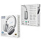 Бездротові навушники Bluetooth з мікрофоном Hoco wireless headphones (BT5.3, AUX/TF, 40h). Silver, фото 7