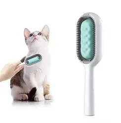 Щітка для сухого та вологого вичісування собак та котів Pet Gravity 4в1 Pet Grooming Comb Зелений