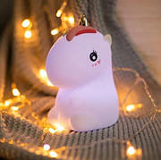 Декоративний нічник Lovely Horse LJC-132 єдиноріг дитячий силіконовий світильник для сну білий іграшка