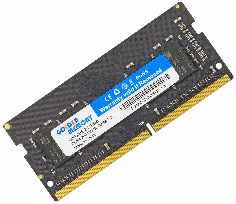 Оперативна пам'ять DDR4 2933MHz 8GB SoDIMM для ноутбука (PC4-23400) - CL21 1.2V Golden Memory GM29S21S8/8, фото 1