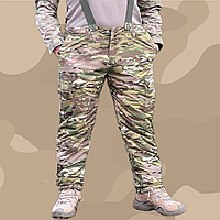 Зимние штаны фирмы ATTACK /Тактические зимние штаны /Военные штаны камуфляж/ Синтепон + флис