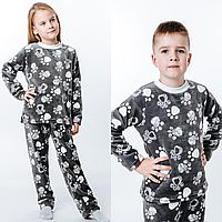 Пижама детская теплая на мальчика и девочку, домашнняя одежда для сна
