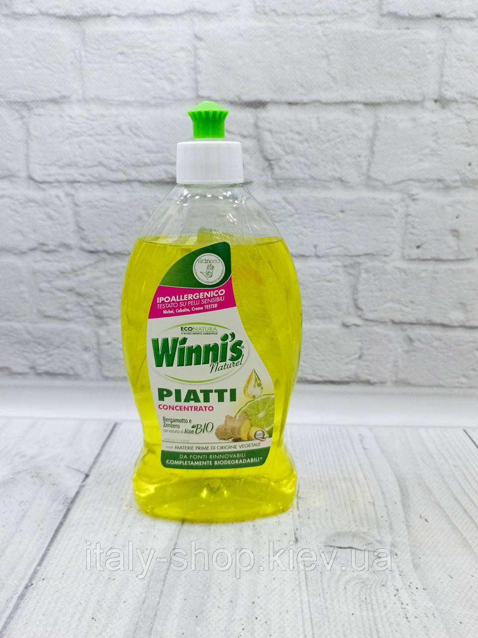 Winni's - Гіпоалергенний засіб для миття посуду концентрат, органіка, в асортименті 500 мл Італія