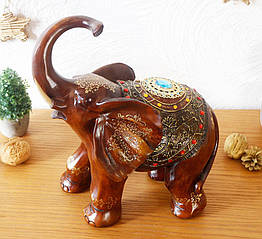 Статуетка слона з прикрасами, хобот до 30см. H2481-3T