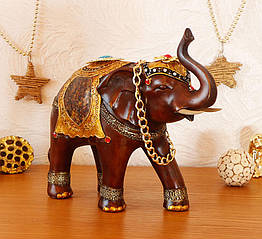 Статуетка Слоненя із золотим ланцюжком 30 см H2641-8G