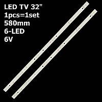 LED подсветка TV 32" SMART: T32E08U-02B Sony: KDL-32RD433 Supra: STV-LC32T410WL Vityas: 32L301C18 1шт.