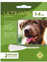 Капли Unicunm premiun plus від бліх, кліщіві гельмінтів на холку для собаки до 4 кг. 1 шт