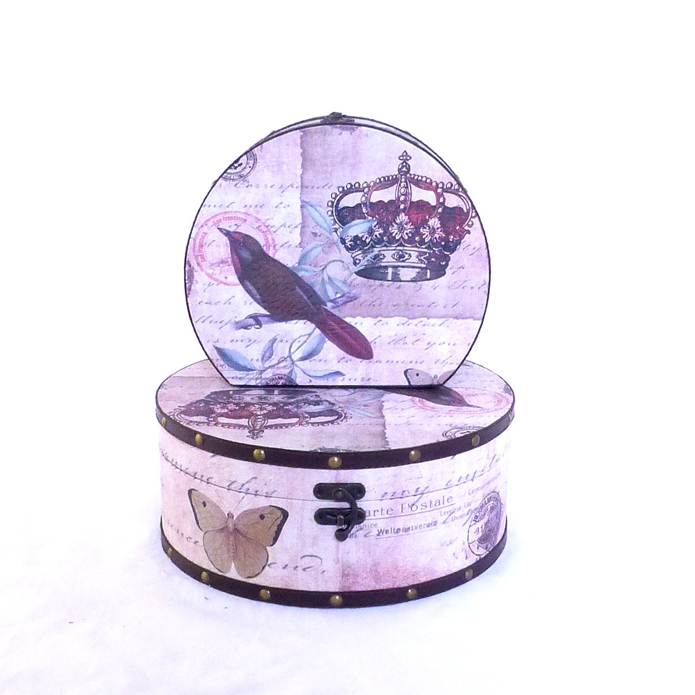 Ящик круглий набір із 2-х - Корона SH31297-073