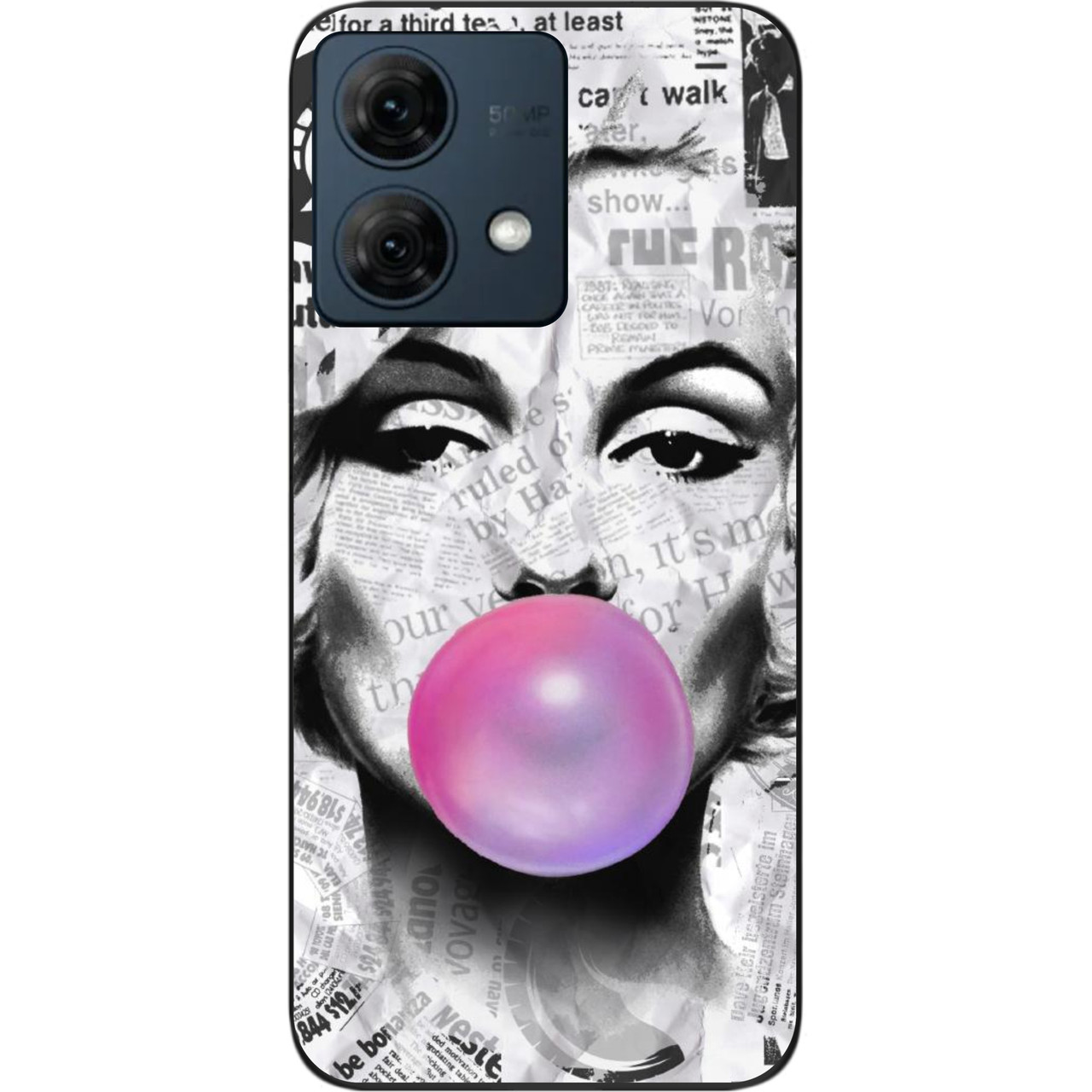 Оригінальний чохол Case для Motorola Moto G84 з картинкою Монро з міхуром