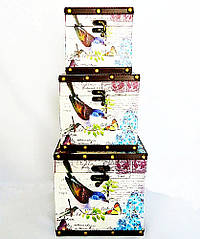 Скриня квадратний набір з 3-х - Птах SH31353-079