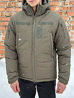 Тактическая мужская зимняя куртка олива Военная Армейская куртка Куртка ЗСУ олива куртка бушлат хаки олива НГ