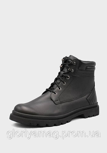 Ботинки мужские черные зима классика MIDA из натуральной кожи 140489 ...