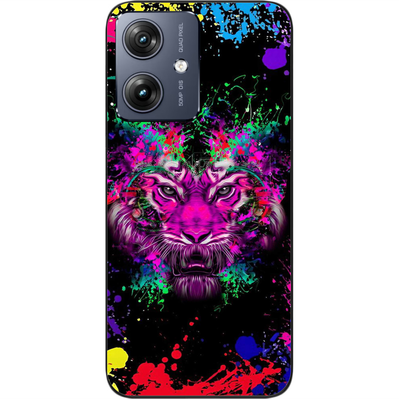 Силіконовий чохол Case для Motorola G54 Power з картинкою Лев арт