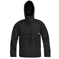 Анорак Helikon-Tex Woodsman Anorak Jacket Black,тактическая черная мужская куртка-дождевик с капюшоном НАТО