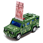 Сейф-скарбничка "Машина військова Hummer" YJ847 / Дитяча скарбничка машинка / Машинка сейф / Машинка скарбничка, фото 4