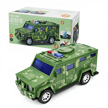 Сейф-скарбничка "Машина військова Hummer" YJ847 / Дитяча скарбничка машинка / Машинка сейф / Машинка скарбничка