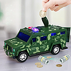 Сейф-скарбничка "Машина військова Hummer" YJ847 / Дитяча скарбничка машинка / Машинка сейф / Машинка скарбничка, фото 3