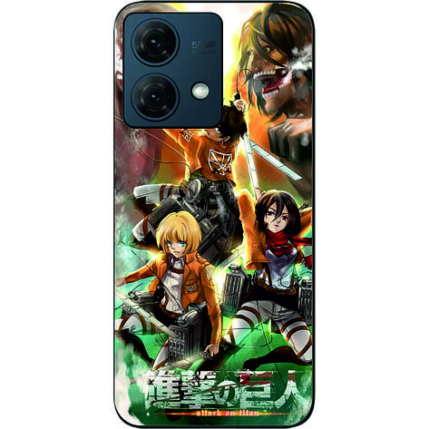 Силіконовий чохол Case для Motorola Moto G84 з картинкою Атака титанів, фото 1