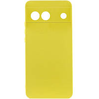 Чохол Silicone Cover Lakshmi Full Camera (A) для Google Pixel 6a Жовтий / Flash