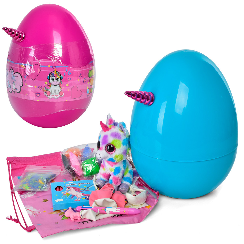 Набір для творчості Яйце Єдиноріг Unicorn WOW Box (м'який єдиноріг 15см, 10 предметів, 2 кольори) MK 4750-2