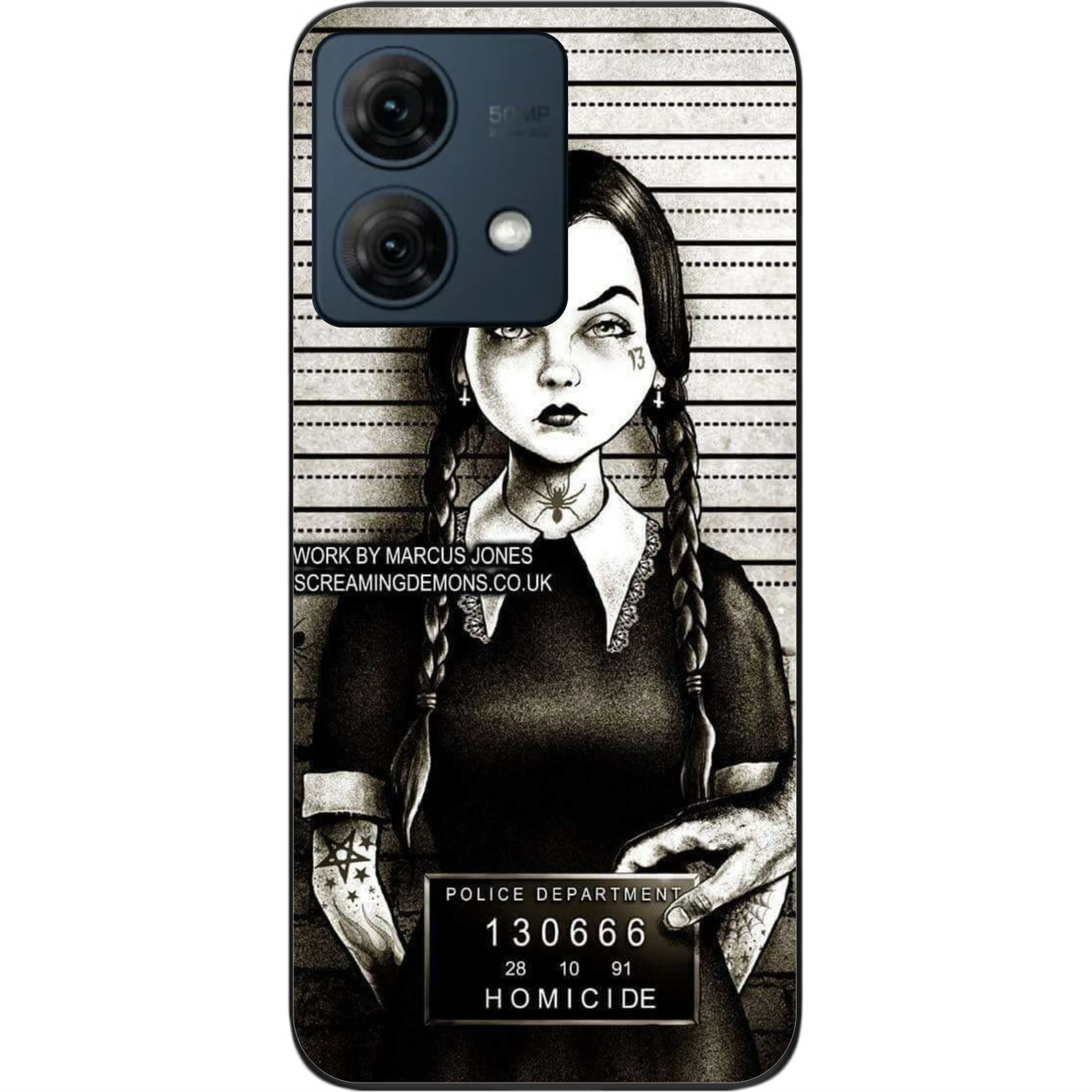 Силіконовий чохол Case для Motorola Moto G84 з картинкою Венсдей