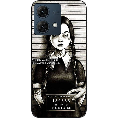 Силіконовий чохол Case для Motorola Moto G84 з картинкою Венсдей, фото 1