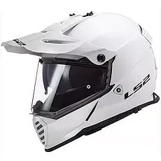 МОТОШОЛОМ ДУАЛСПОРТ LS2 MX436 PIONEER EVO SOLID КОЛІР GLOSS WHITE