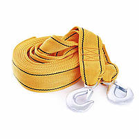 СИЛА Трос буксирувальний посилений із подвійною пряжкою 5 тонн 5 м х 60 мм (гак), фото 2