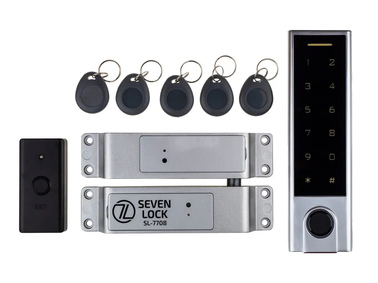 Беспроводной биометрический комплект контроля доступа SEVEN LOCK SL-7708F - фото 1 - id-p2034054647