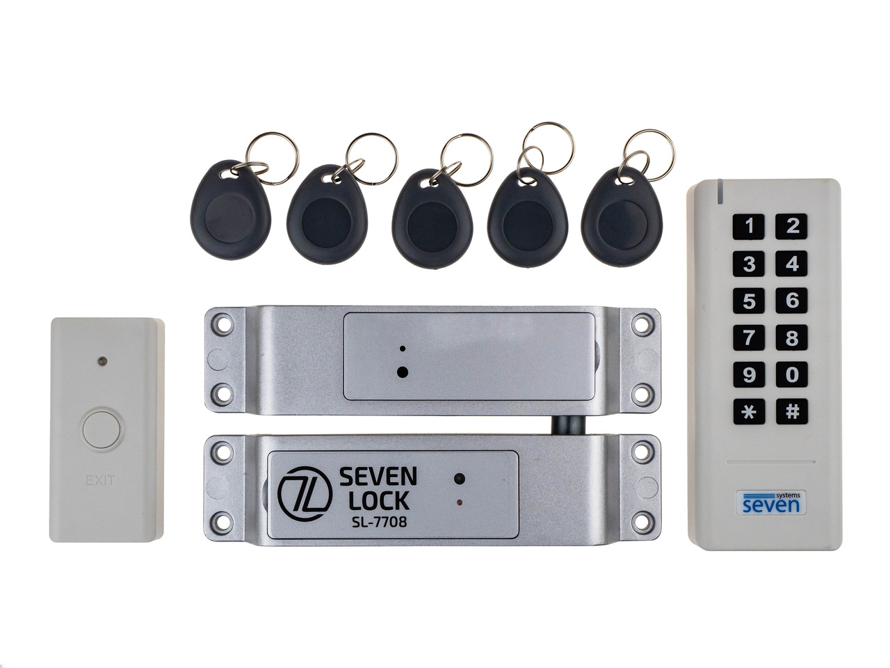 Беспроводной комплект контроля доступа SEVEN LOCK SL-7708 white - фото 1 - id-p2034054655