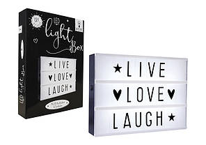 Світлодіодний лайтбокс нічник A4 з 85 елементами, 10 світлодіодами, 3 ряди, пластик 30x22x5см