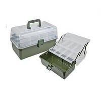 Рибальська скринька Carp Zoom Tackle Box для аксесуарів та приманок, 3 полиці, прозорий,CZ7849
