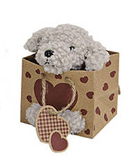 Собачка плюшева в мішечку 11см 10016242