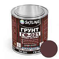 Грунт ГФ-021 алкидный антикоррозионный универсальный «Skyline» Красно-коричневый 1 кг