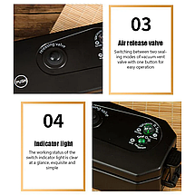 Домашній вакуумний пакувальник продуктів Vacuum Sealer і 10 шт пакетів, чорний, фото 5