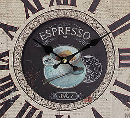 Настінний годинник МДФ коричневий d34см 1021691-2 еспресо