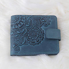 Гаманець малий "Квіти" бірюзовий 08-К-Бір 08-К-Бір